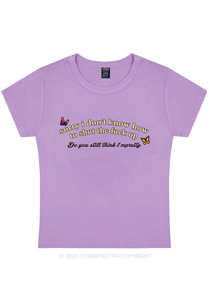 How To Shut Up Y2K Baby Tee Cherrykitten