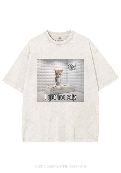 Silly Cat Y2K Washed Tee Cherrykitten