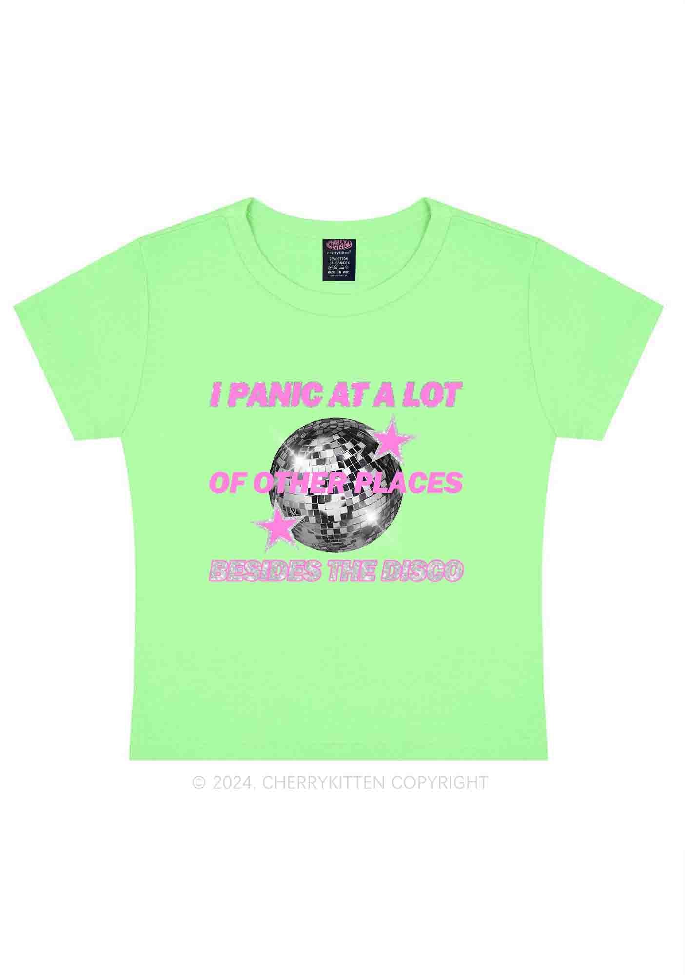 Panic Besides The Disco Y2K Baby Tee Cherrykitten