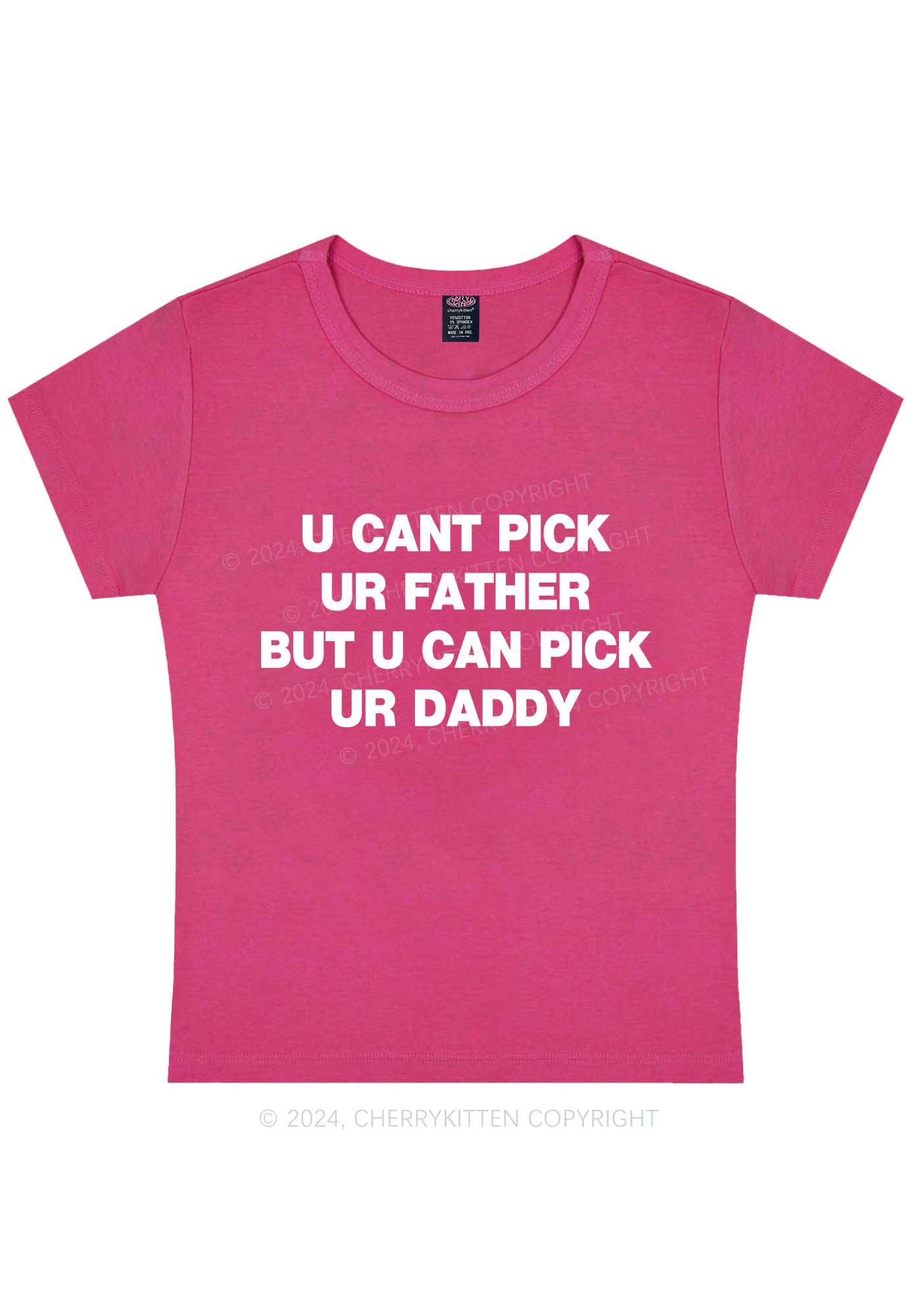 Curvy U Can Pick Ur Daddy Y2K Baby Tee Cherrykitten