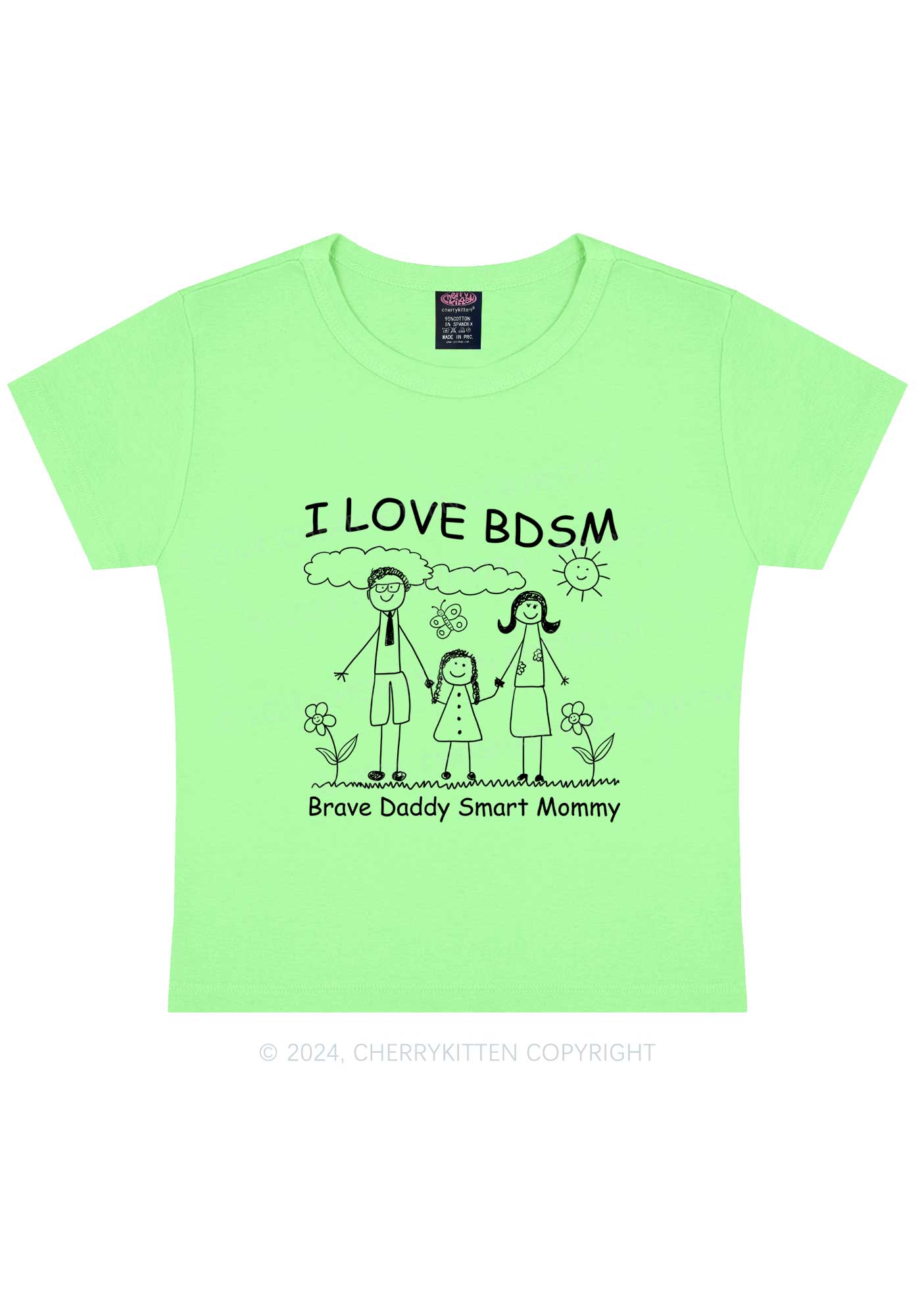 I Love BDSM Y2K Baby Tee Cherrykitten