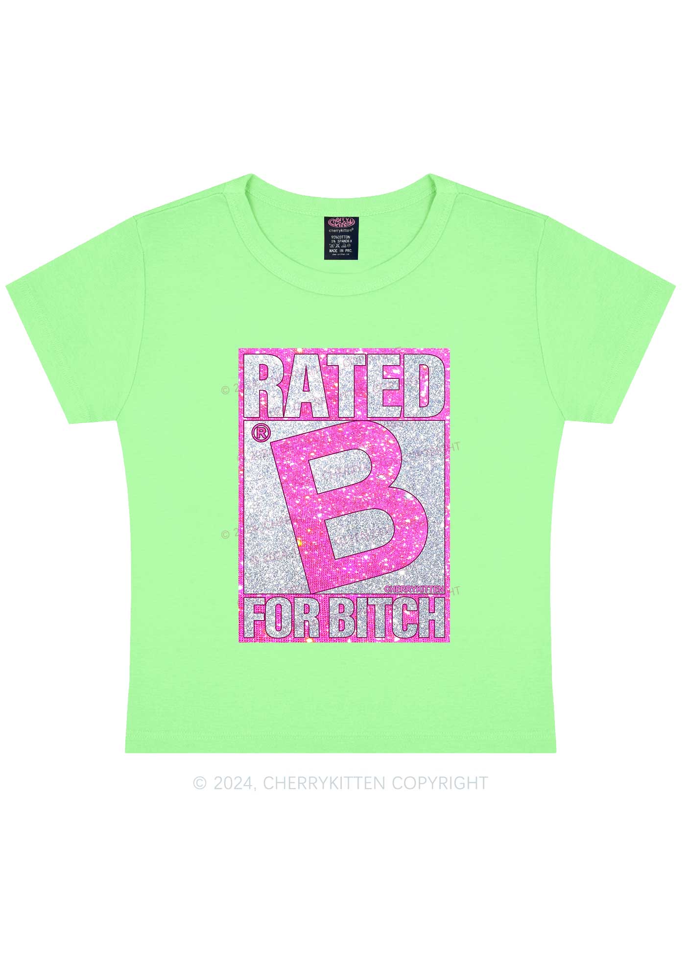 Rated For Bxxch Y2K Baby Tee Cherrykitten