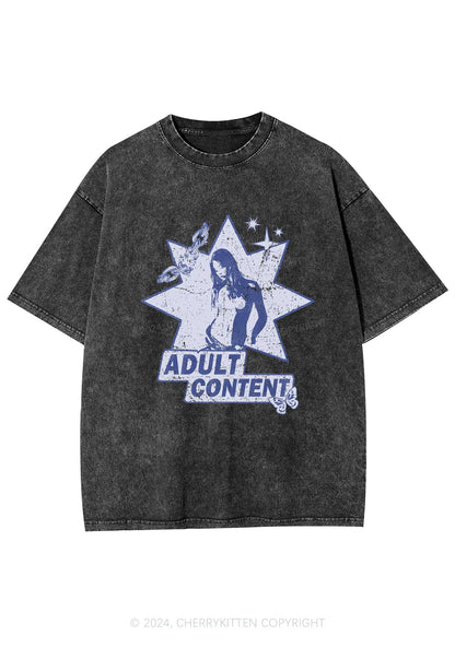 Adult Content Y2K Washed Tee Cherrykitten