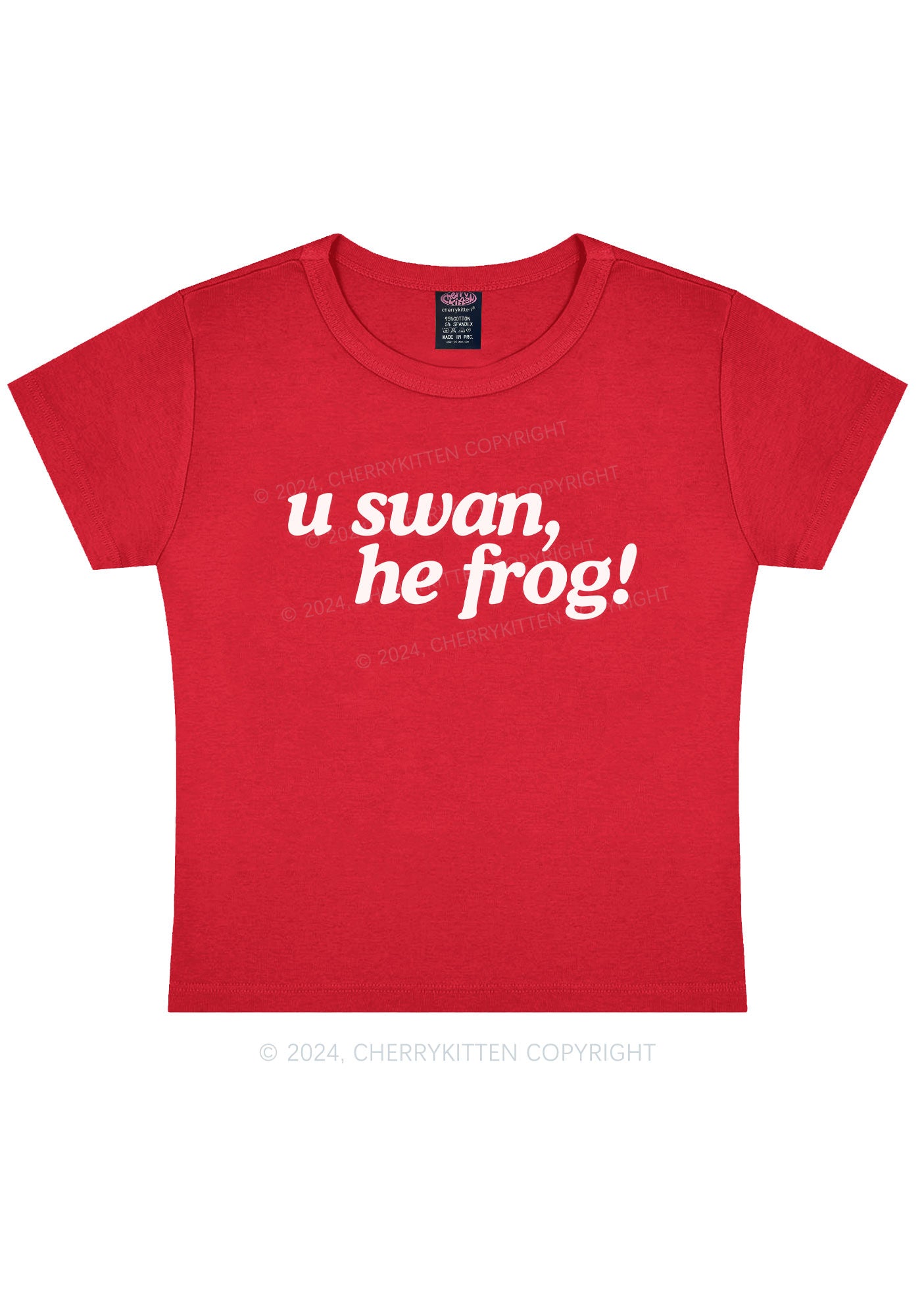 U Swan He Frog Y2K Baby Tee Cherrykitten