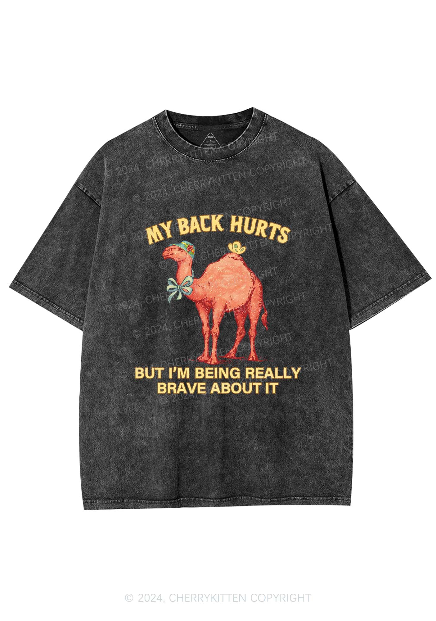 My Back Hurts Y2K Washed Tee Cherrykitten