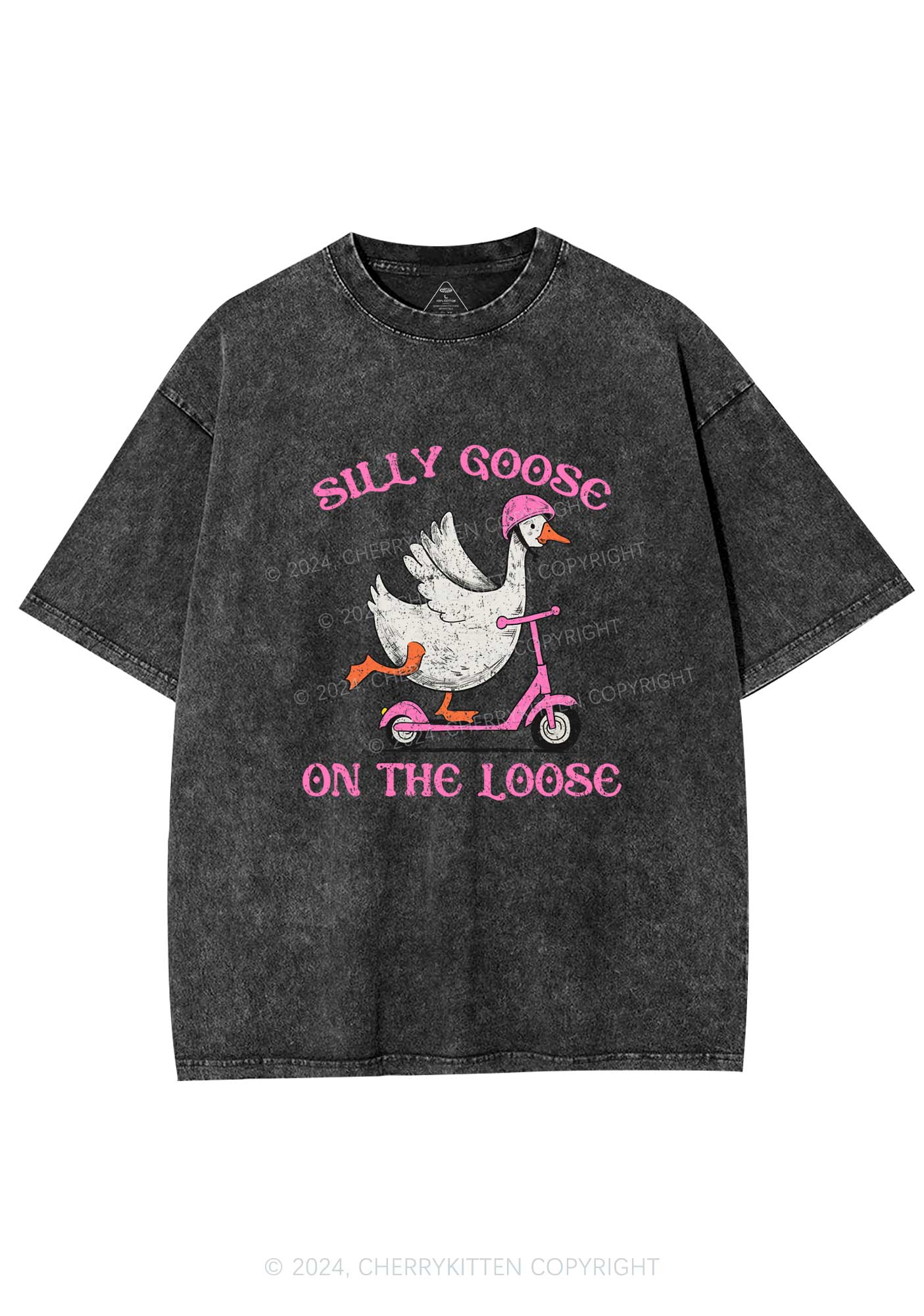 Silly Goose On the Loose Y2K Washed Tee Cherrykitten