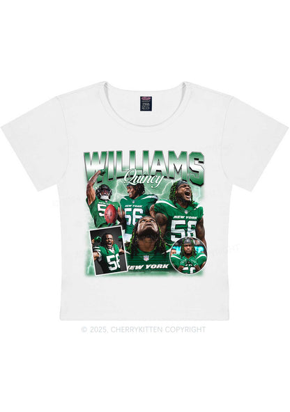 Green Williams Y2K Super Bowl Baby Tee Cherrykitten