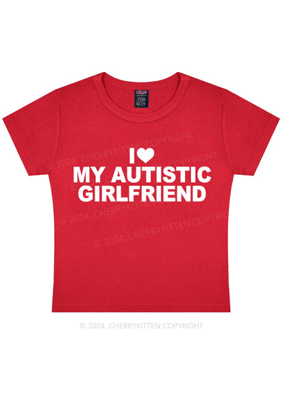 I Love My Autistic GF Y2K Valentine's Day Baby Tee Cherrykitten