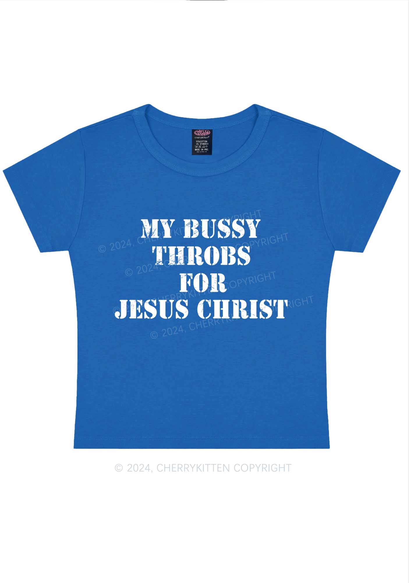 Throb For Jesus Y2K Baby Tee Cherrykitten