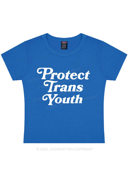 Protect Trans Youth Y2K Baby Tee Cherrykitten