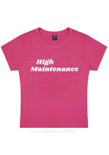 High Maintenance Y2K Baby Tee Cherrykitten