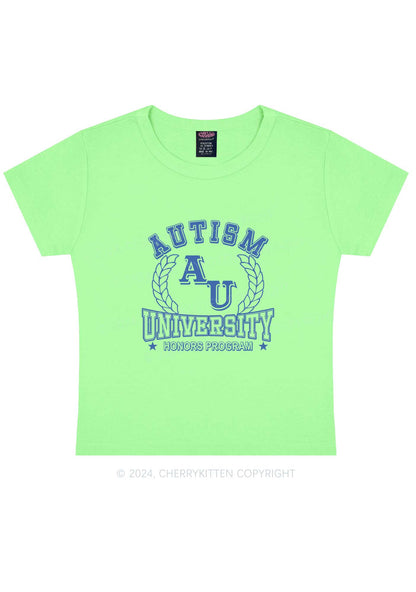 AU University Y2K Baby Tee Cherrykitten