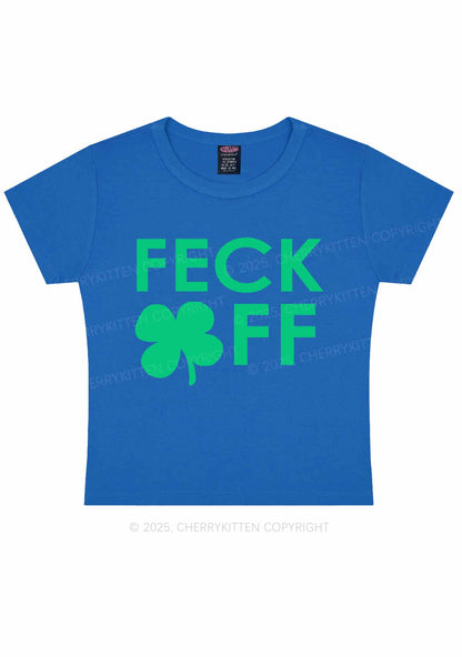 Feck Off St Patricks Y2K Baby Tee Cherrykitten