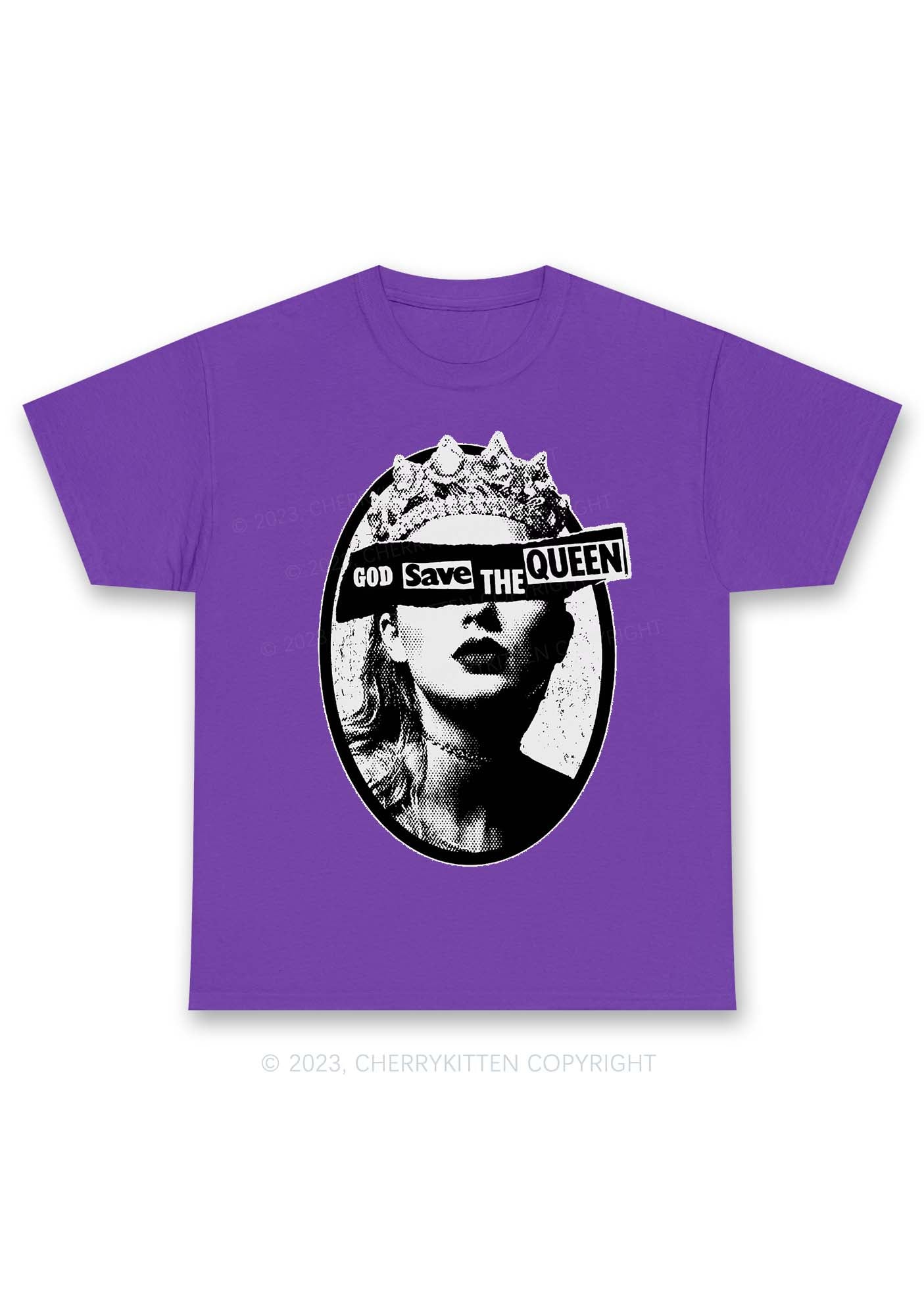 God Save The Queen Y2K Chunky Shirt Cherrykitten