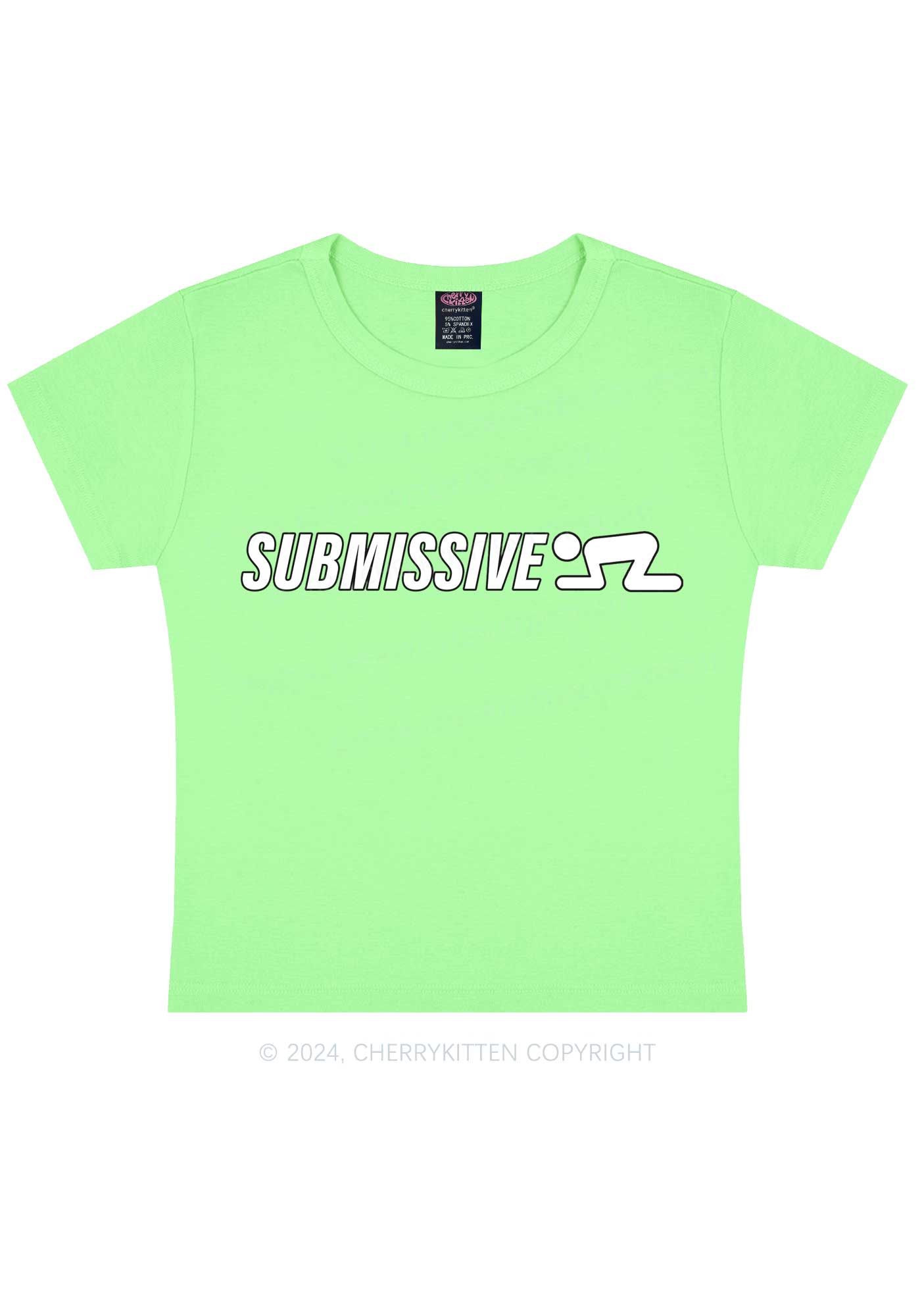 Submissive Man Y2K Baby Tee Cherrykitten