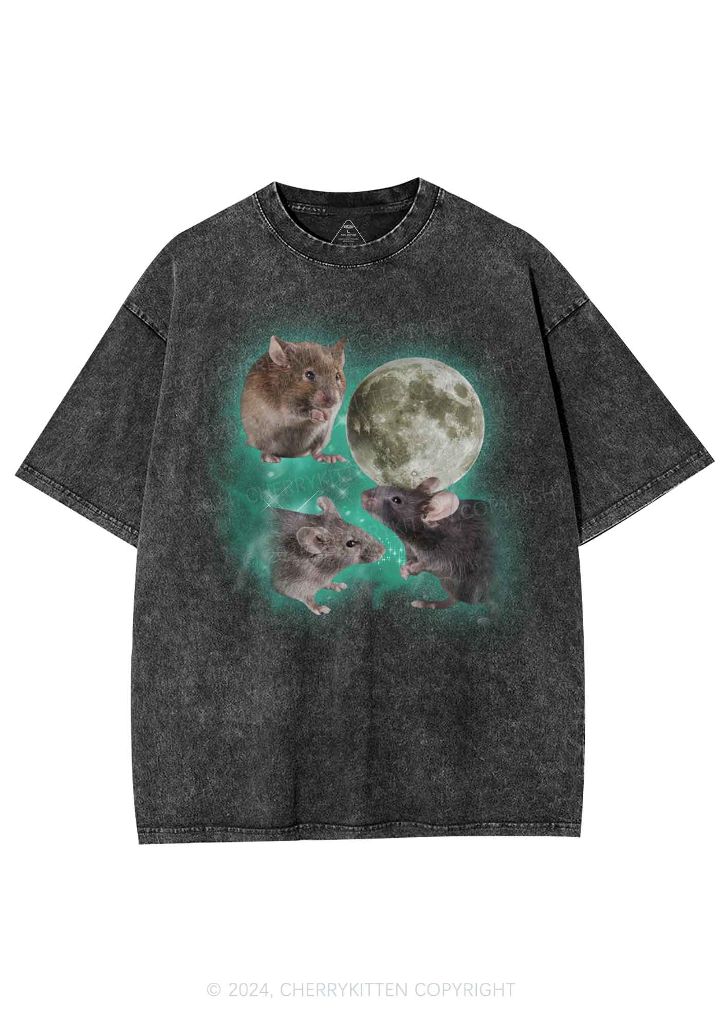 Three Mouse Moon Y2K Washed Tee Cherrykitten