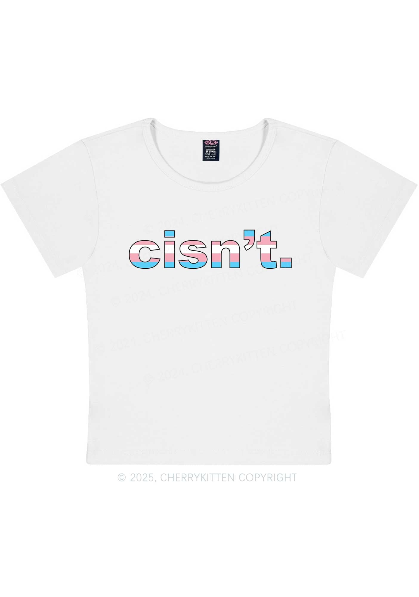 Cisn't Y2K Baby Tee Cherrykitten