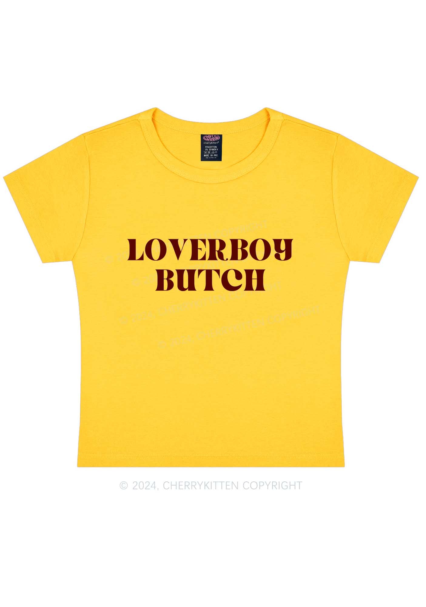 Loverboy Butch Y2K Baby Tee Cherrykitten