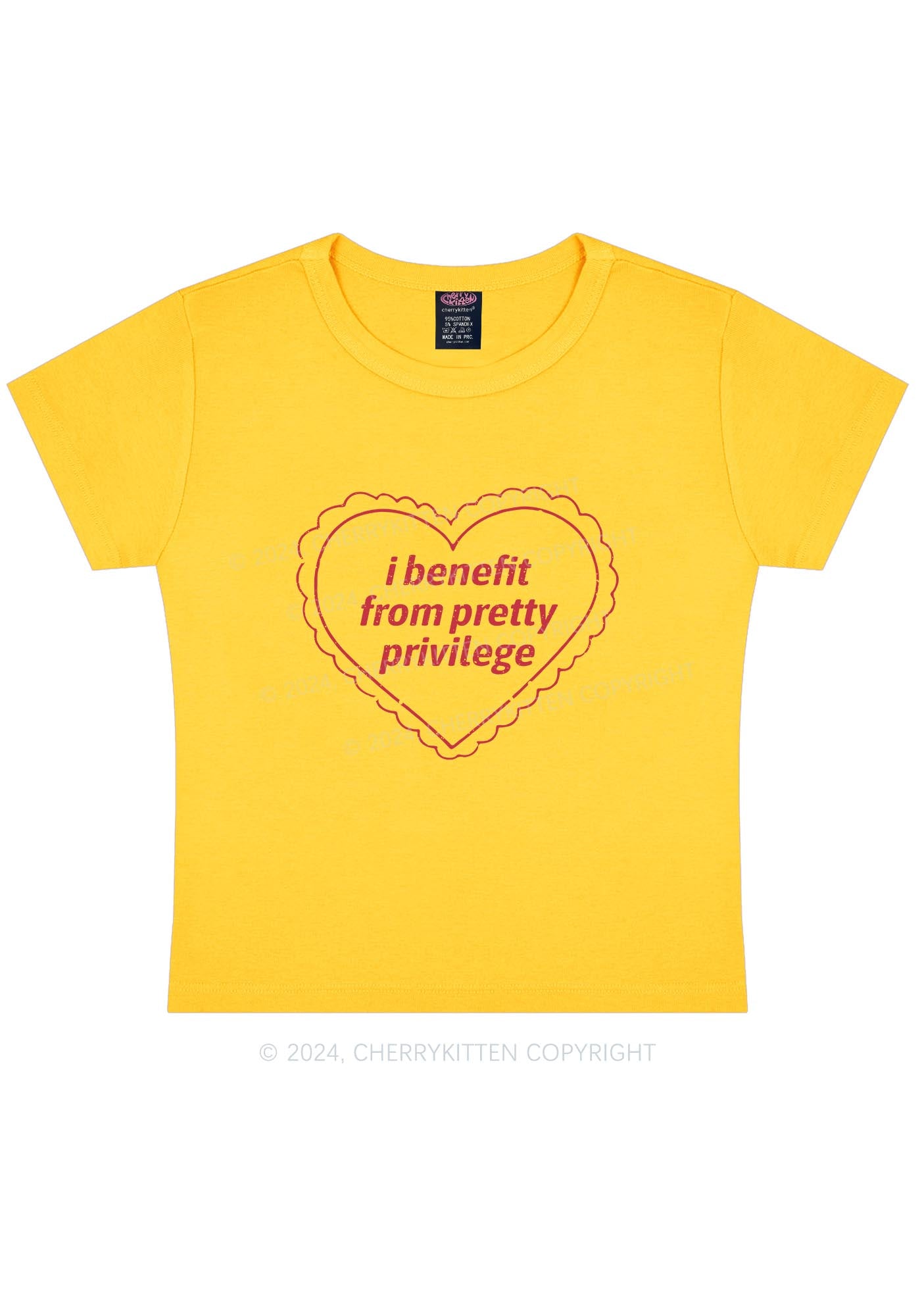 Pretty Privilege Y2K Baby Tee Cherrykitten