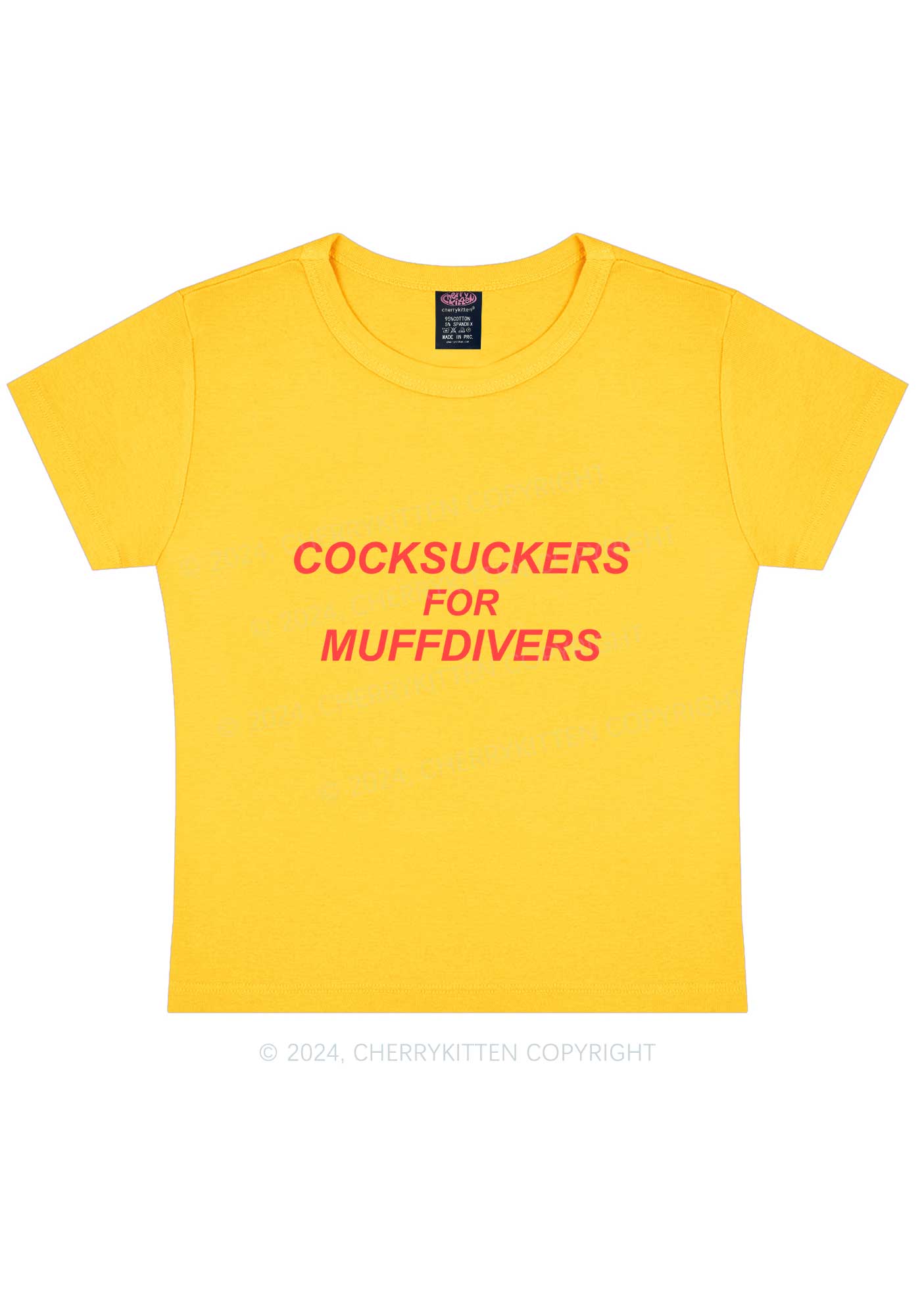 Cxxksuckers For Muffdivers Y2K Baby Tee Cherrykitten