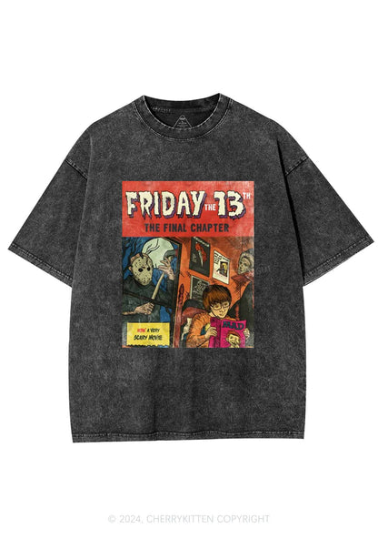 Halloween Friday Final Chapter Y2K Washed Tee Cherrykitten