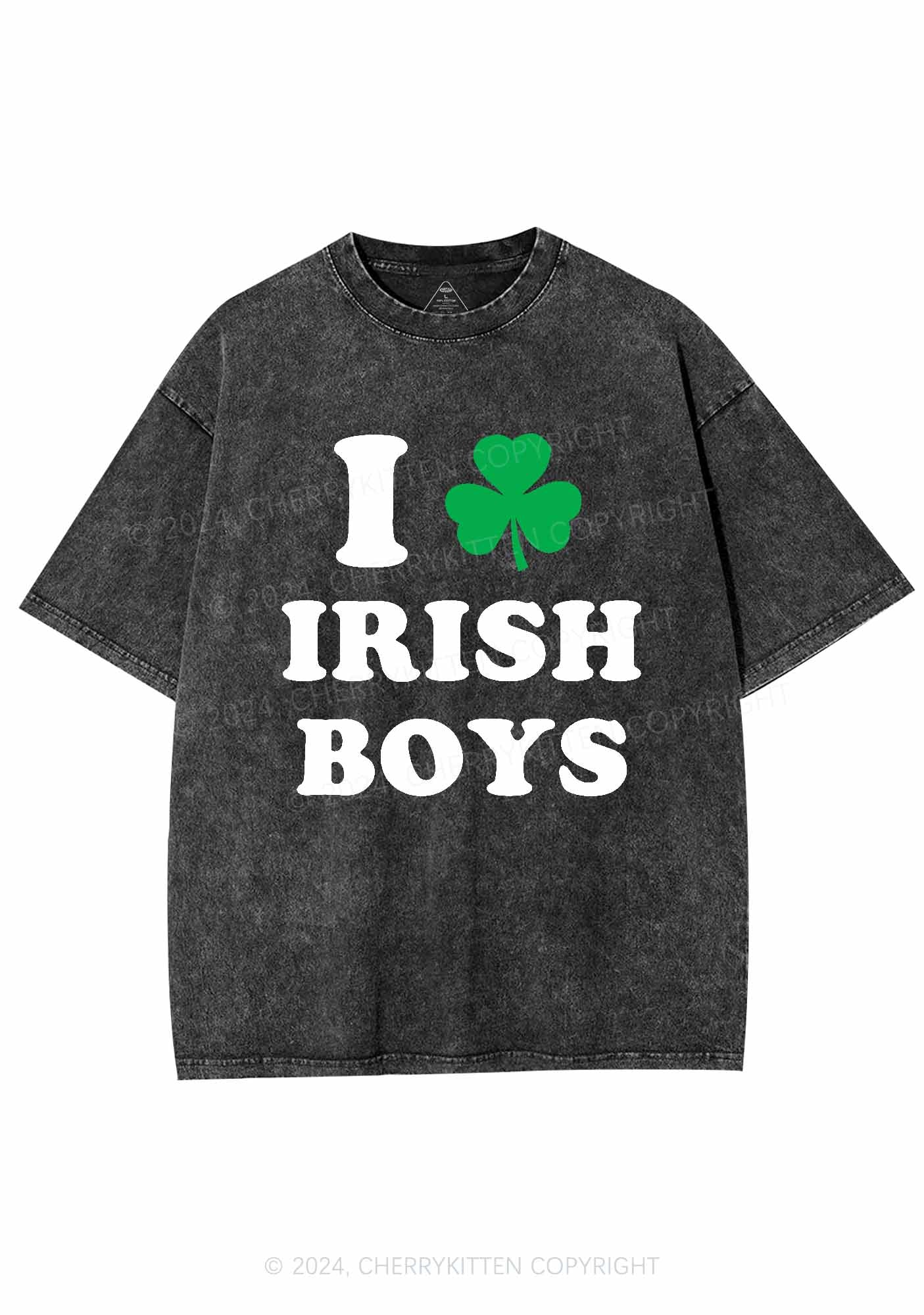 Irish Boys St Patricks Y2K Washed Tee Cherrykitten