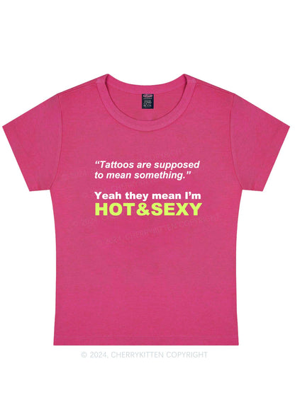 Hot And Sx Y2K Baby Tee Cherrykitten