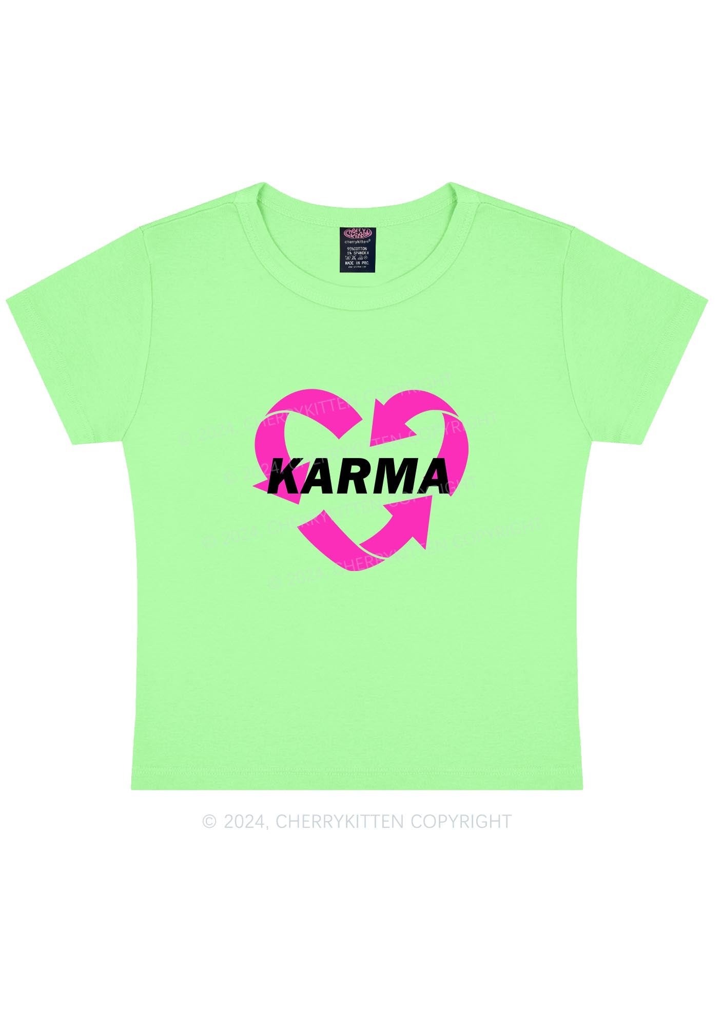 Karma Heart Y2K Baby Tee Cherrykitten