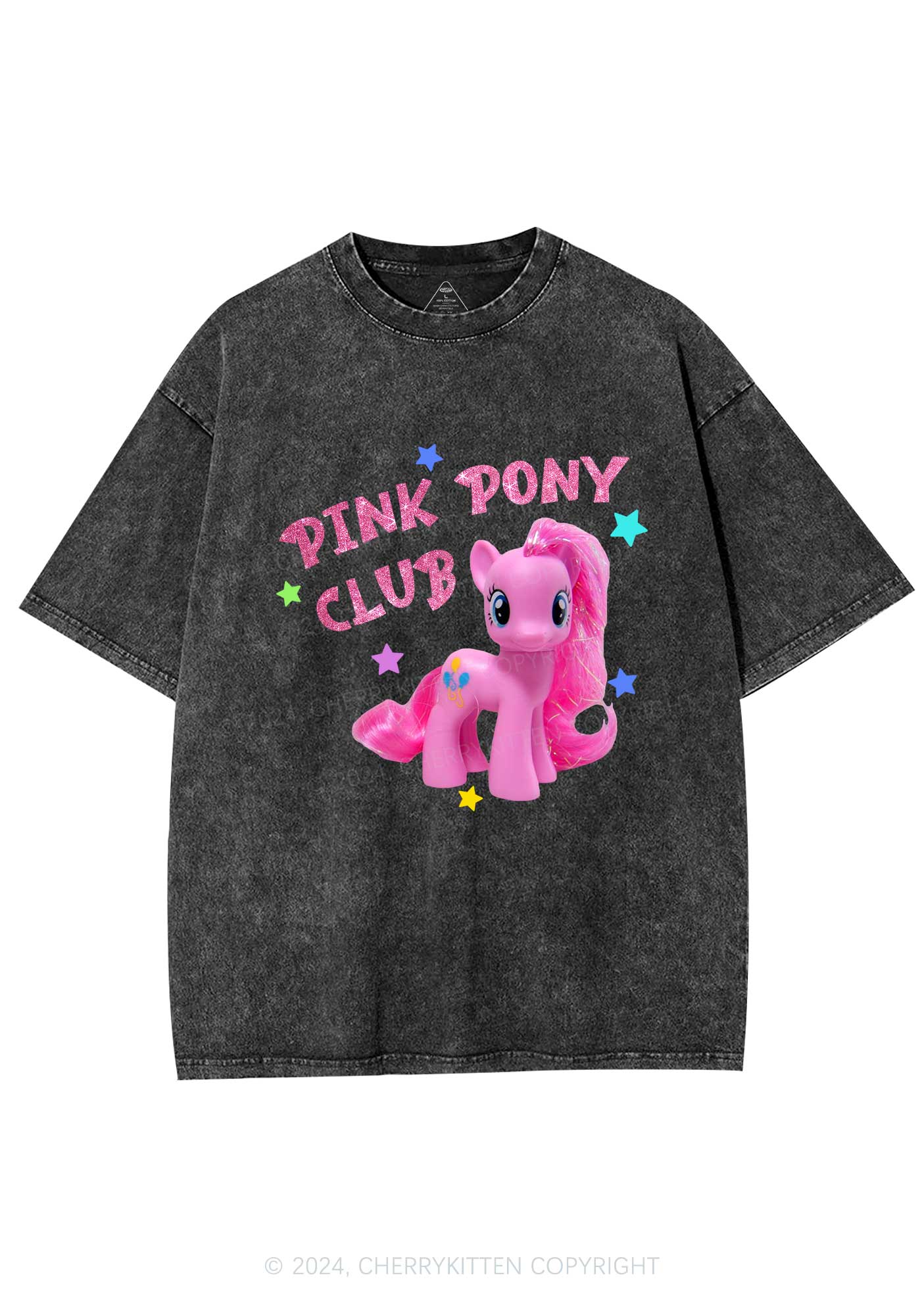 Pink Pony Y2K Washed Tee Cherrykitten