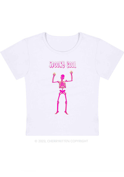 Spooky Cool Skeleton Halloween Baby Tee Cherrykitten