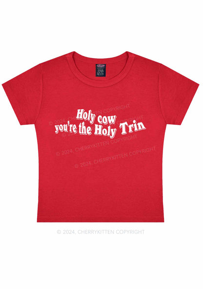 Holy Cow Y2K Baby Tee Cherrykitten