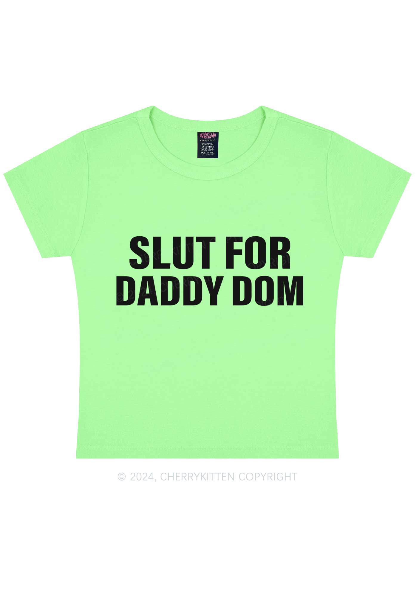 Slxt For Daddy Dom Y2K Baby Tee Cherrykitten