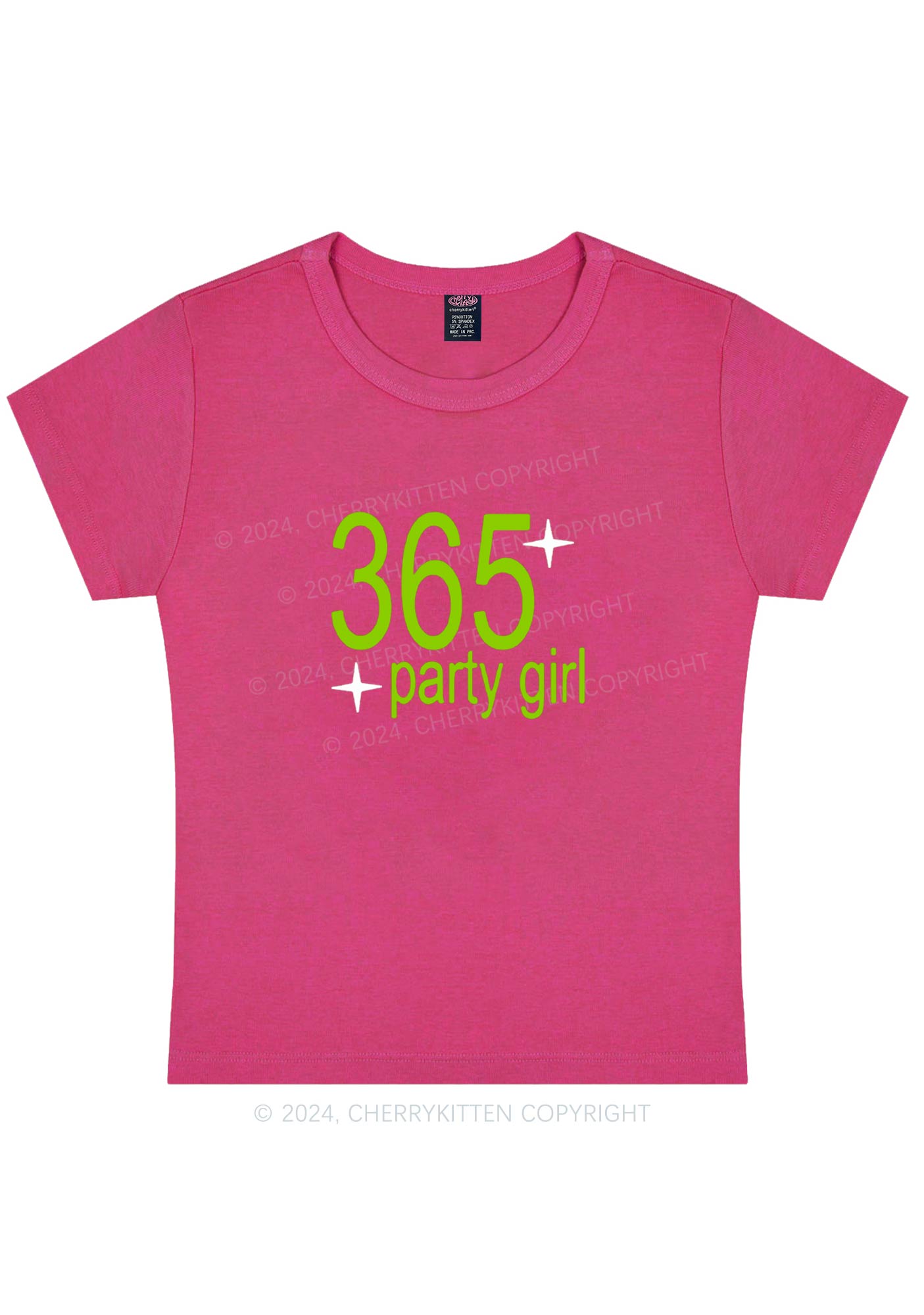 Curvy Party Girl Y2K Baby Tee Cherrykitten