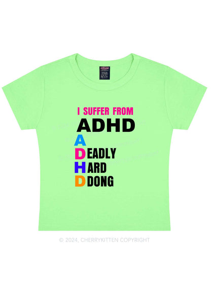 I Suffer From ADHD Y2K Baby Tee Cherrykitten