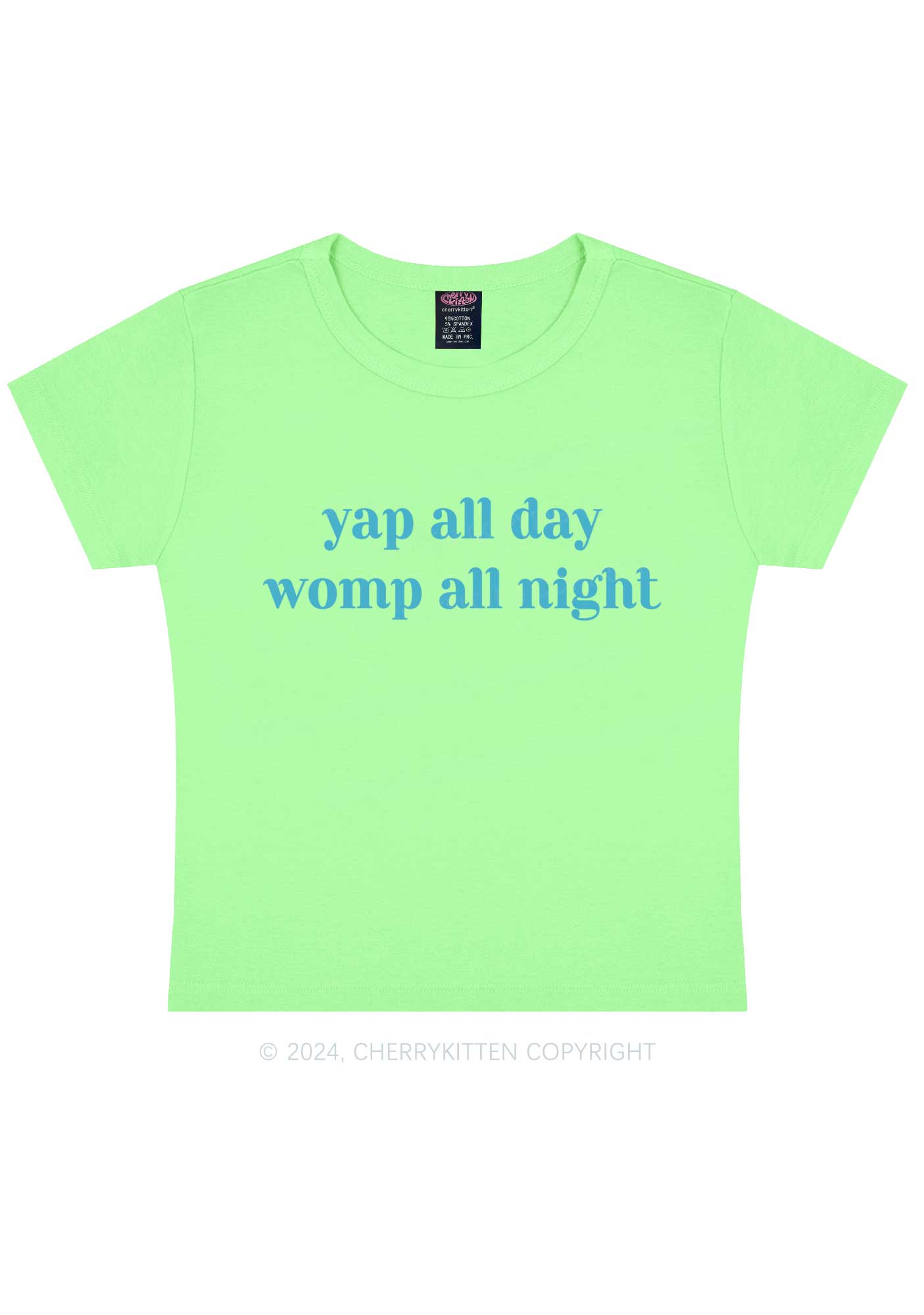 Yap All Day Y2K Baby Tee Cherrykitten