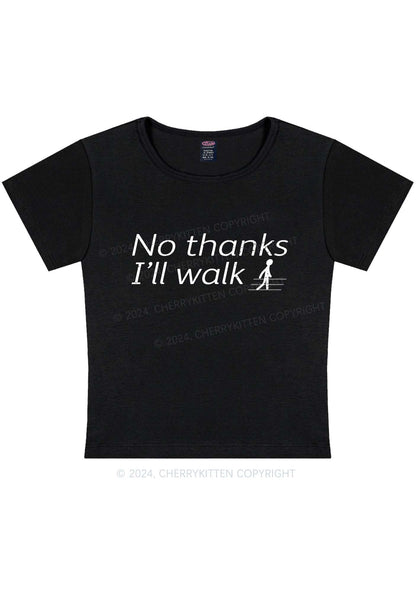 Curvy I'll Walk Y2K Baby Tee Cherrykitten