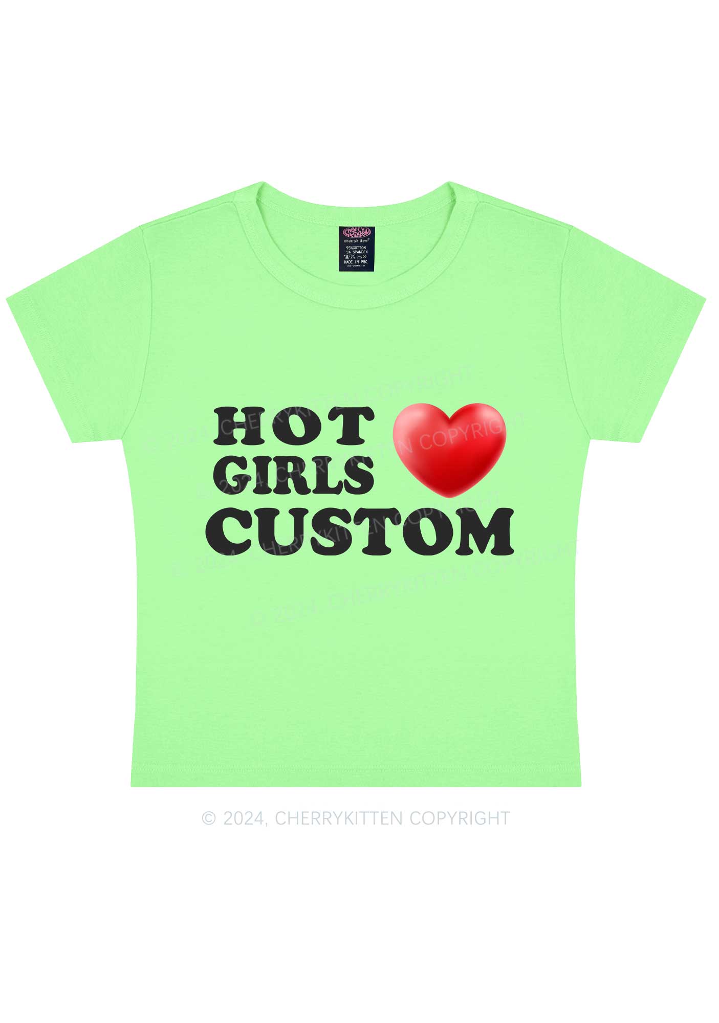 Hot Girls Love Custom Y2K Baby Tee Cherrykitten