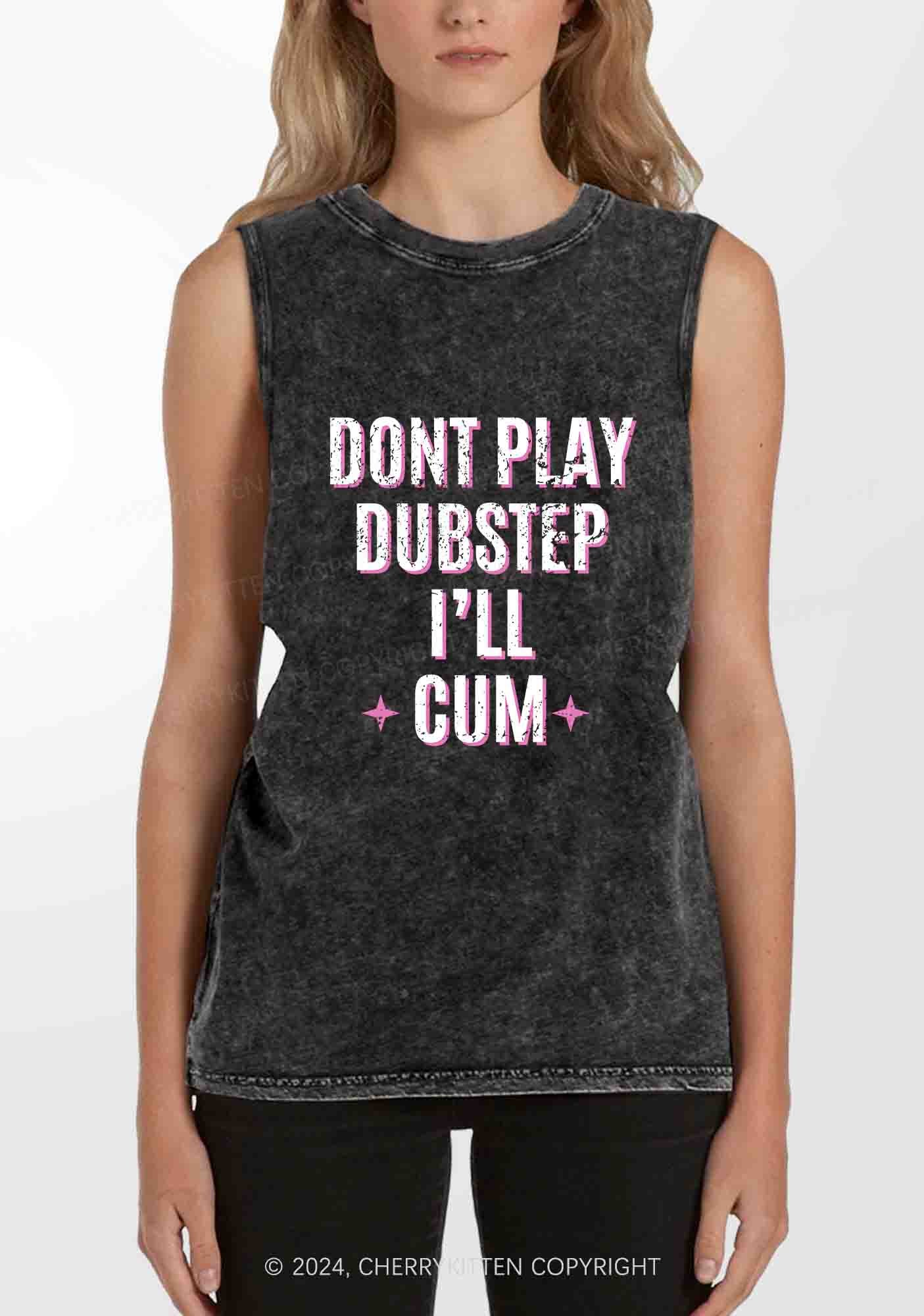 Dont Play Dubstep Y2K Washed Tank Cherrykitten