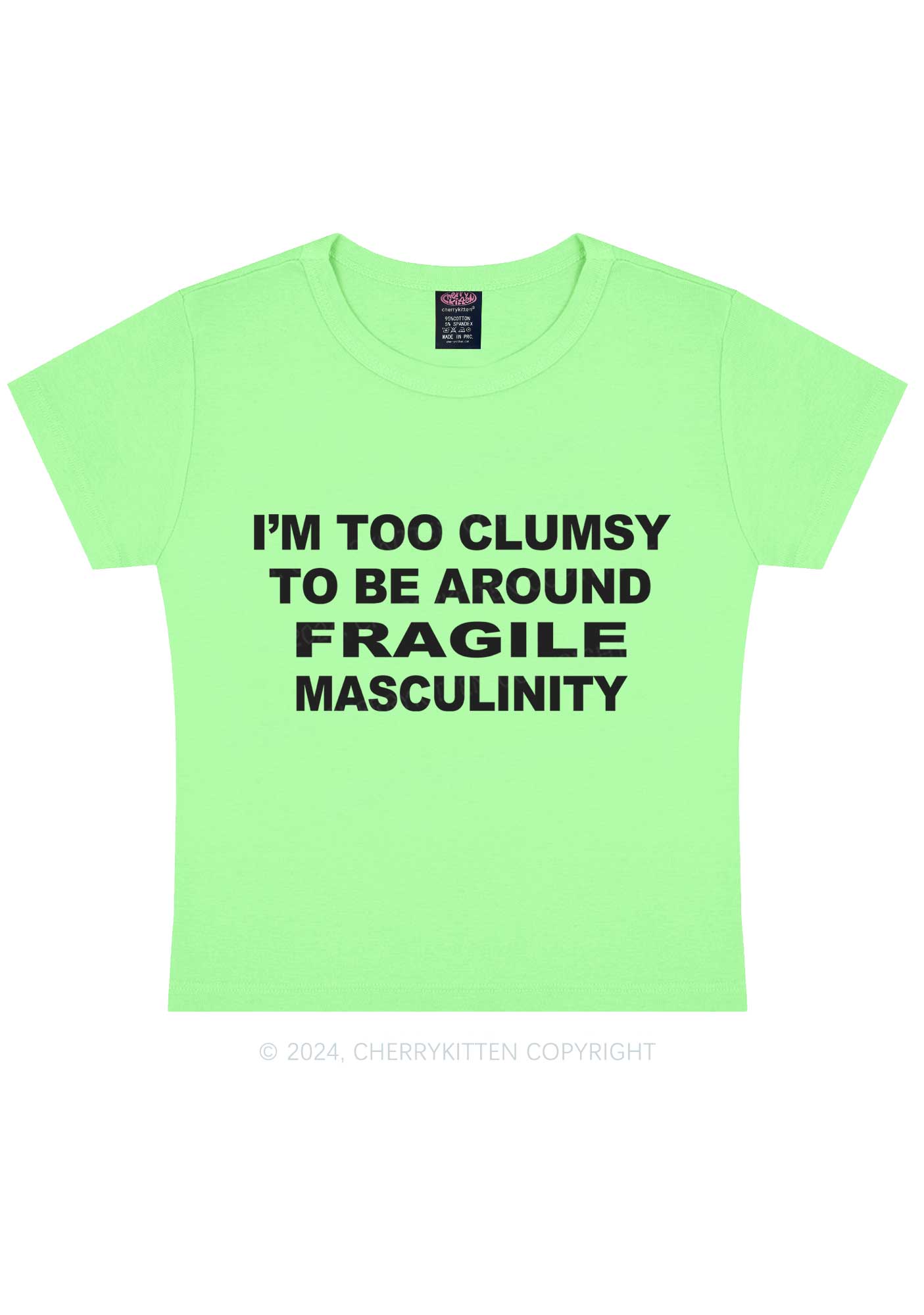 I'm Too Clumsy Y2K Baby Tee Cherrykitten