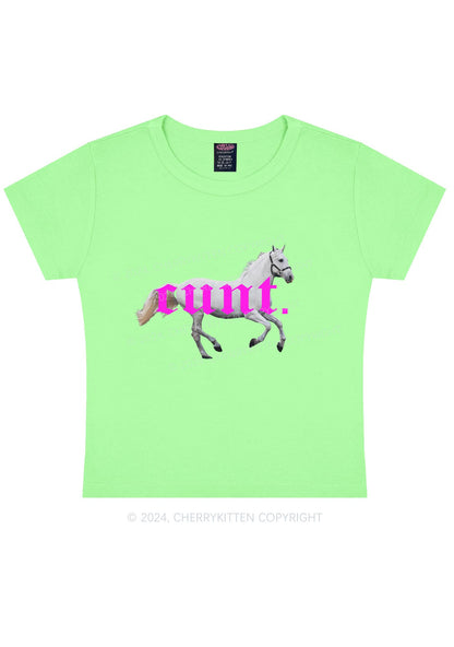 Cxxt Horse Y2K Baby Tee Cherrykitten