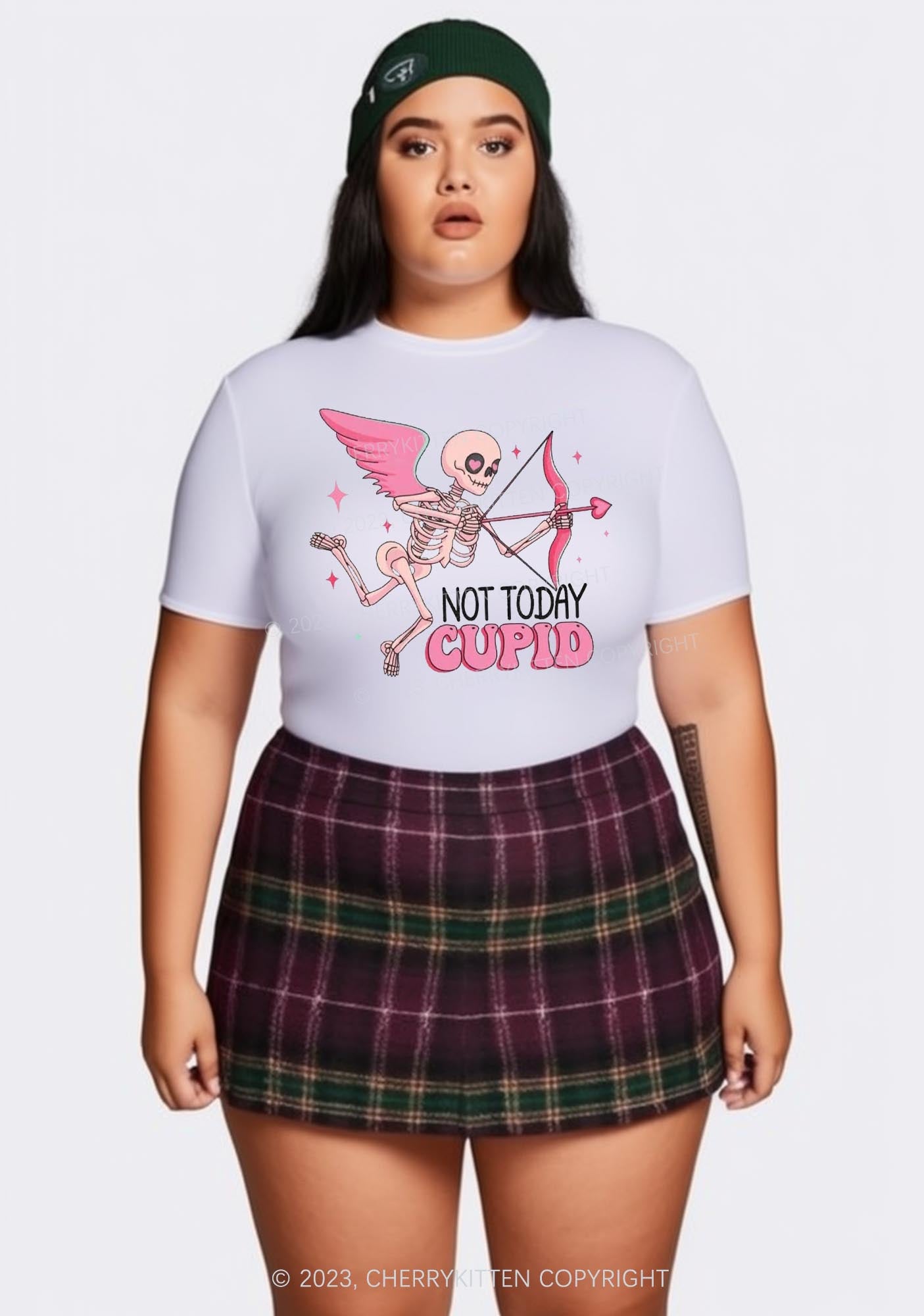 Not Today Cupid Halloween Baby Tee Cherrykitten