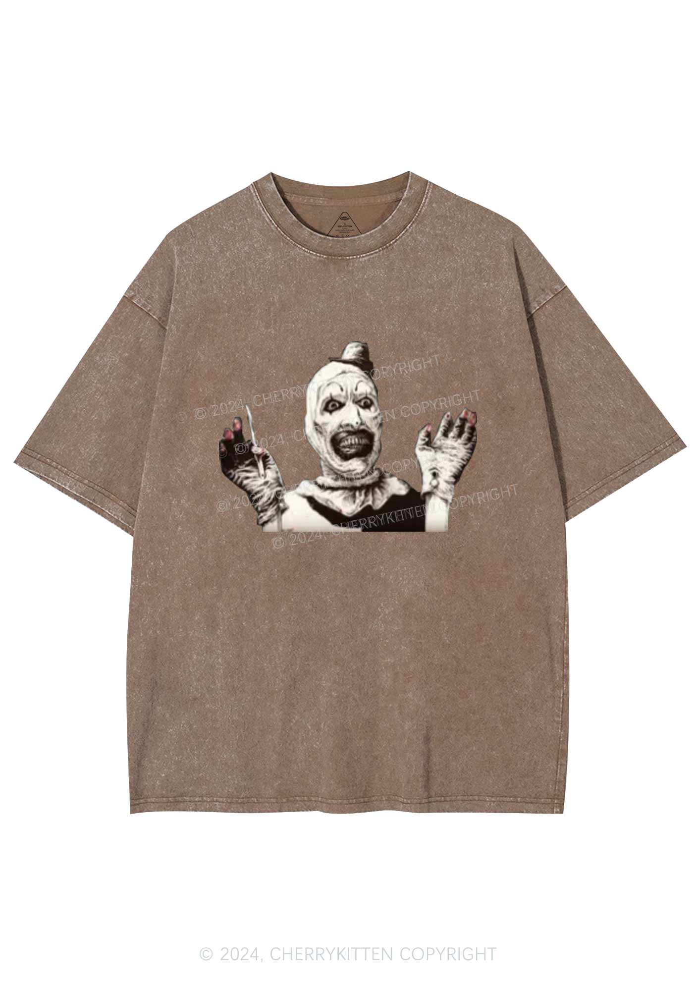 Halloween Terrifier Clown Y2K Washed Tee Cherrykitten