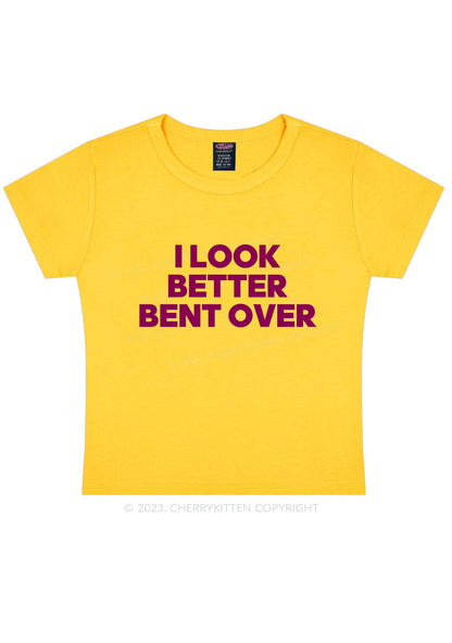 Look Better Bent Over Y2K Baby Tee Cherrykitten