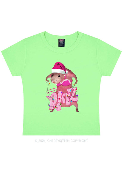 Christmas Ratz Y2K Baby Tee Cherrykitten