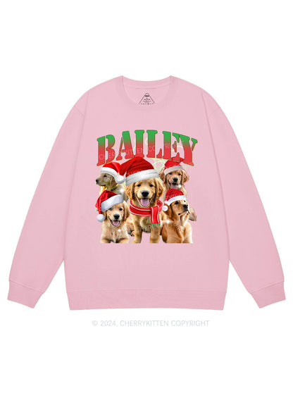 Christmas Custom Pet Photo Y2K Sweatshirt Cherrykitten