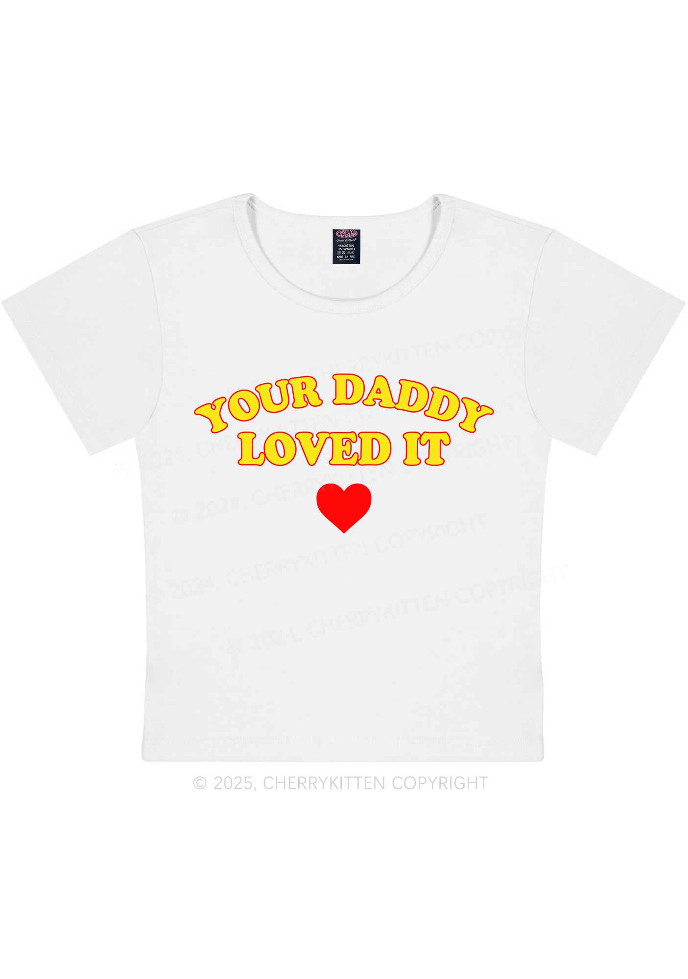 Your Daddy Loved It Y2K Baby Tee Cherrykitten