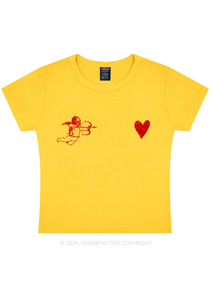 Cupid Red Heart Y2K Valentine's Day Baby Tee Cherrykitten