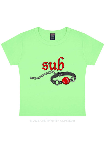 Sub Handcuffs Y2K Baby Tee Cherrykitten