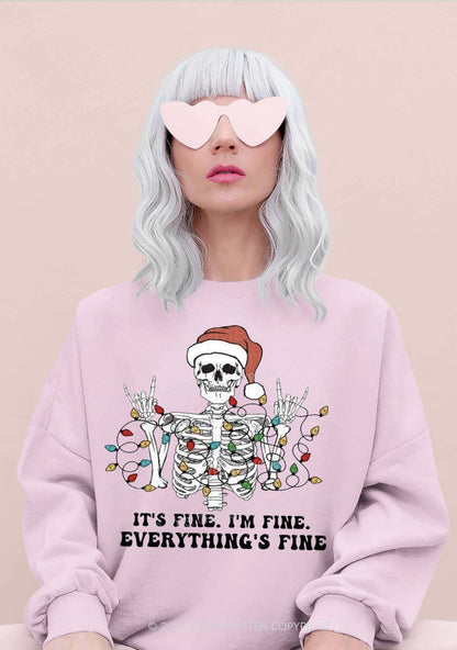 Everything's Fine Christmas Y2K Sweatshirt Cherrykitten