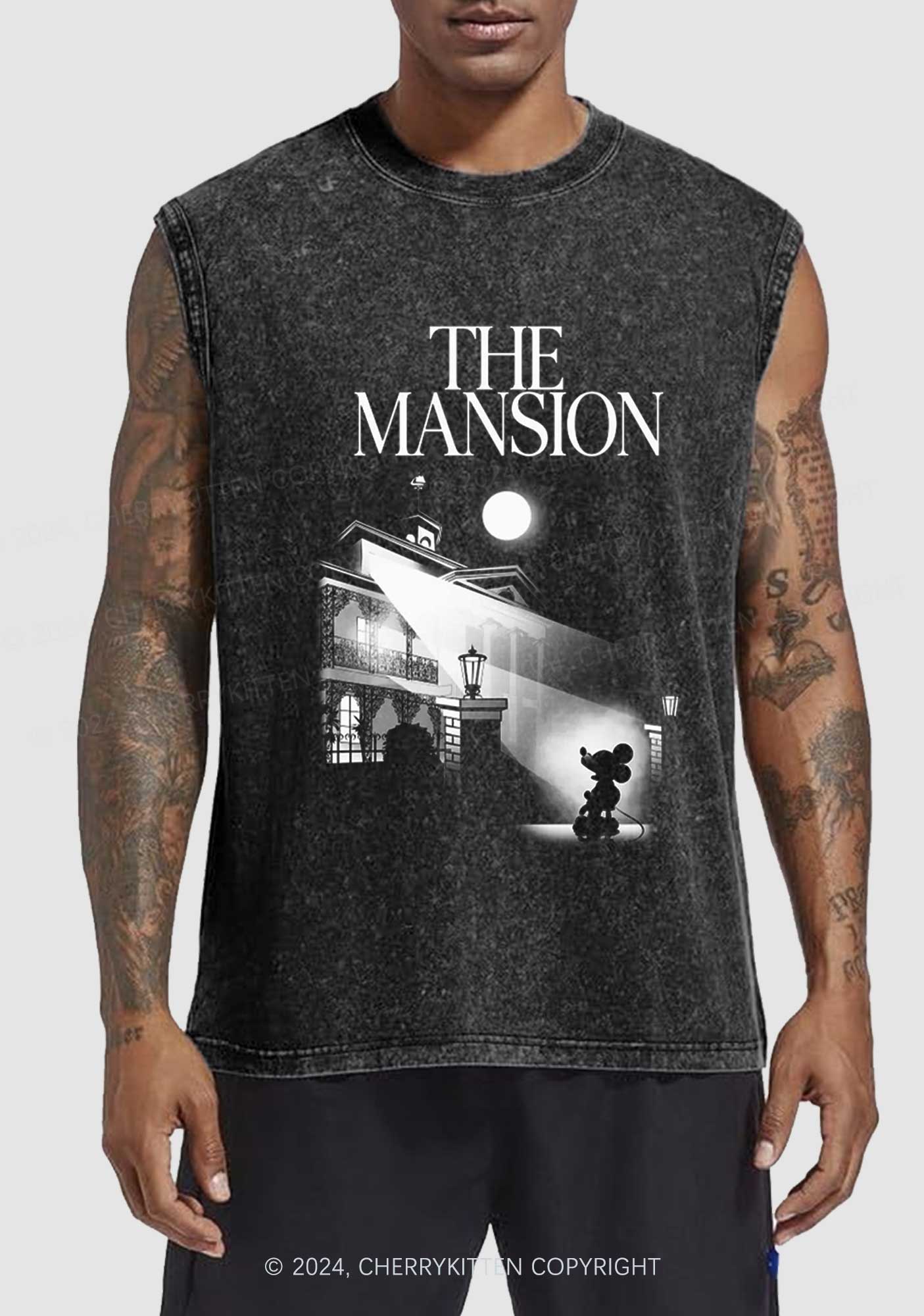 Halloween The Mansion Y2K Washed Tank Cherrykitten